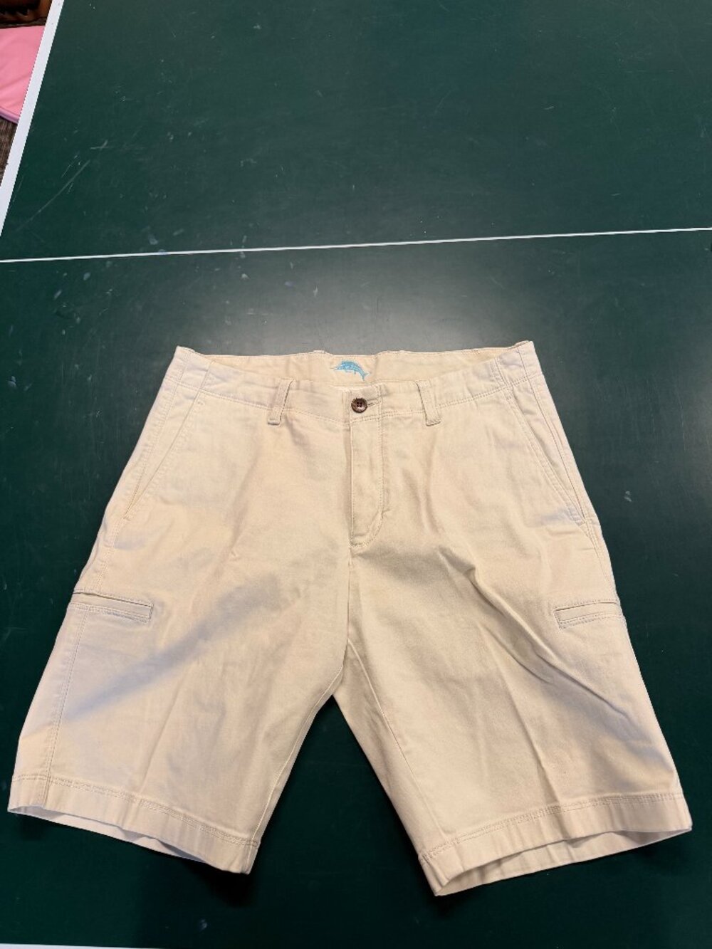 Tommy Bahama Men’s Cream Stretch Tencel Utility Shorts Size 32